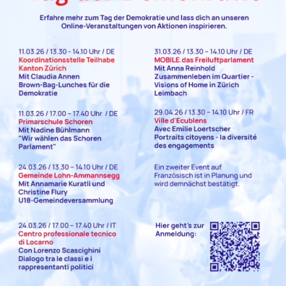 Die Online-Inspirationstalks zum Tag der Demokratie sind zurück